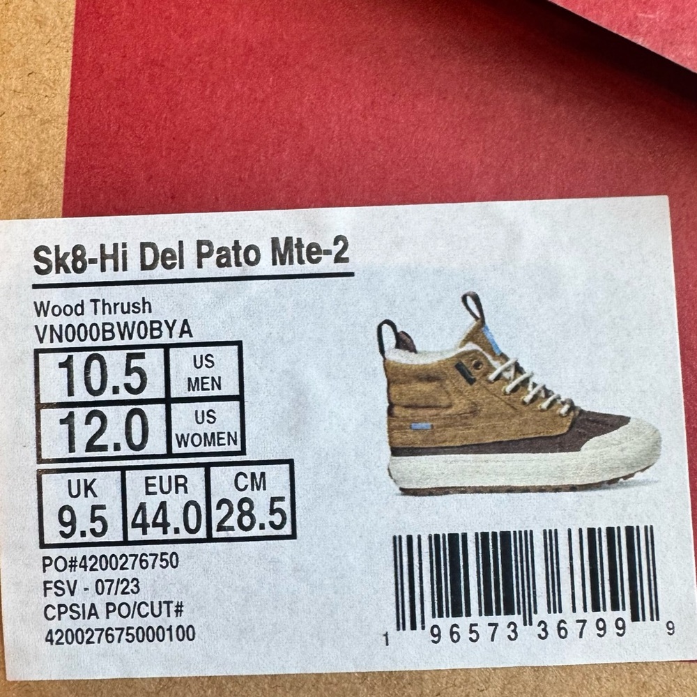 Vans HydroGuard Brown and White Sneakers - Picture 10 of 10